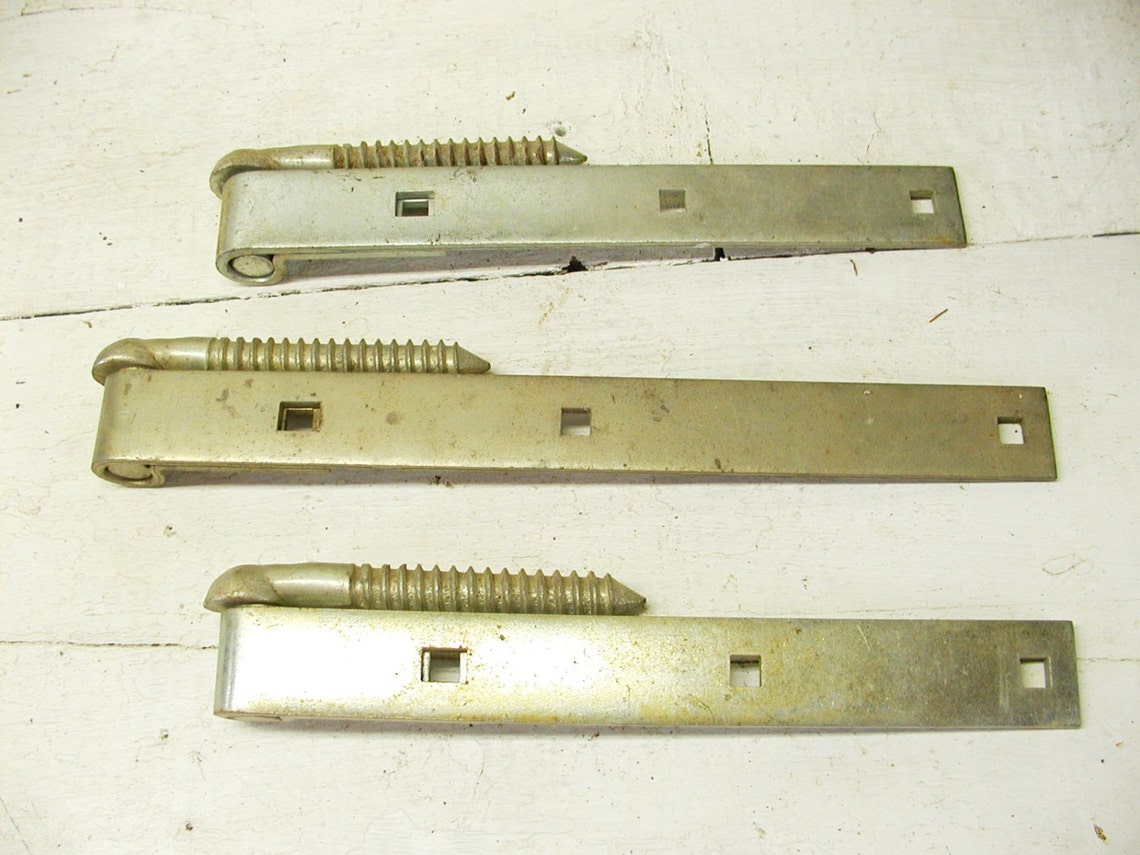 Galvanized Barn Gate Hinges NOS Farm Hinge Heavy Duty Etsy