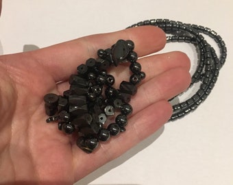 Hematite Beads and broken jewellery job lot - destash