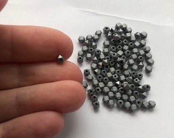 Hematite Beads Job Lot - geometric small beads suitable for bracelet making