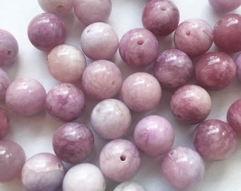 Stone Bead Mix - 10 x beads - job lot - purple tones - destash