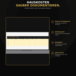 Home Manager Excel (German) | Home Maintenance Plan, Repairs, Costs, Contracts, Equipment & Consumption | Homeowner Planner image 3