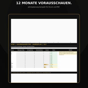 Home Manager Excel (German) | Home Maintenance Plan, Repairs, Costs, Contracts, Equipment & Consumption | Homeowner Planner image 7