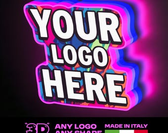 Custom Illuminated Sign, Backlit, Company Office Shop Sign, Custom 3D Neon, Custom Logo Inside and Outside
