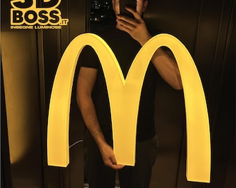 McDonald's Lighted Sign LED Golden Arches Fast Food Vintage Burger King KFC Burghy mc donalds mcdonald