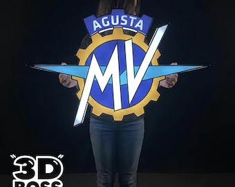 MV Agusta Lighted Sign LED Garage Custom Motorcycle Workshop Luxury Ducati Moto Guzzi Aprilia F4 Brutale Wall Decor Neon Style 3D