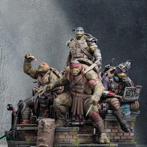 3D Print Mutant Turtle Squad - Movie Ninja Sculpture + Bust STL File for Resin Figure 3D Printing