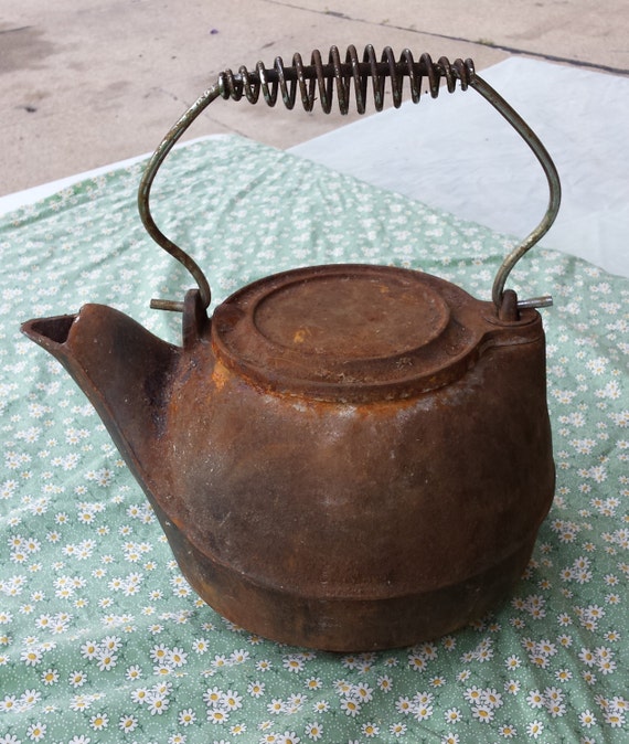 Items similar to Antique Cast Iron Tea Kettle or Humidifier Coil Handle