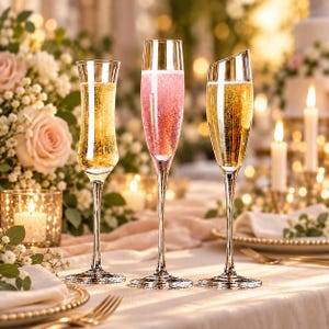 Champagneflöjtset Kristallbröllopsglas Modernt vinglas med sned kant Elegant inflyttningspresent till mamma, vän, brud