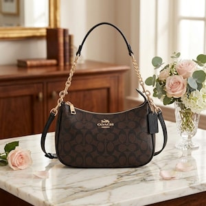 バッグ COACH Signature Hobo Shoulder Bag 43740 Vintage Coach Hobo Canvas Bag - Etsy
