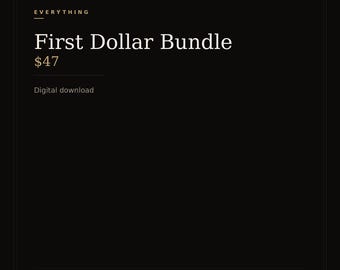 First Dollar Bundle Outreach Offer Page Follow Up Local Client Instant Download