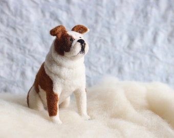 CUSTOM Felt Pet Portrait: Tiny Felt Dogs, Cats and Critters to Match Your Pet. Made with 100% wool.