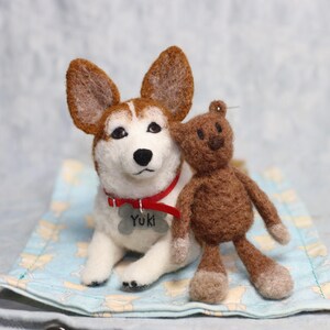 CUSTOM Felt Pet Portrait: Tiny Felt Dogs, Cats and Critters to Match Your Pet. Made with 100% wool. image 10