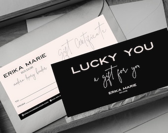 Custom Printed Gift Certificates, 4x8 Matte Cardstock