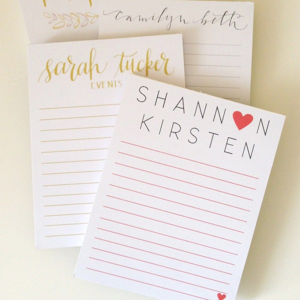 Custom Note Pads- Personalized / Logo