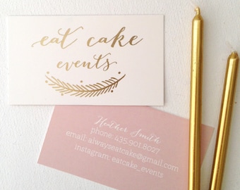 Custom Business Cards: Matte Cardstock, Logo Design