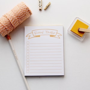 Wedding Checklist Note Pads