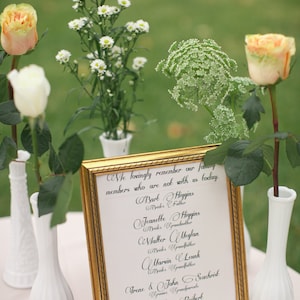 Wedding Remembrance Sign Customized image 1