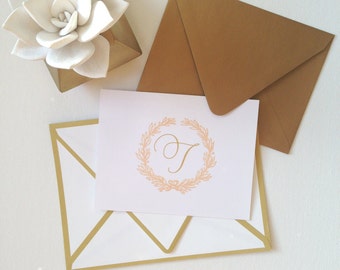 Wedding Thank You Stationery Flat Note Card Set 100+