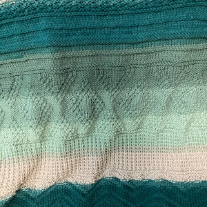 Sectioned Baby Blanket Knitting Pattern