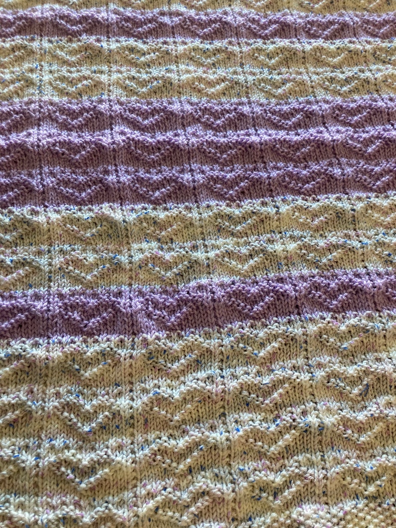 Heart Square Baby Blanket Knitting Pattern - Etsy
