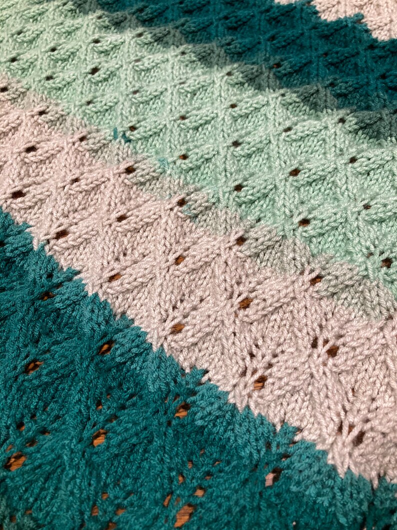 Leaf Baby Blanket Knitting Pattern Etsy