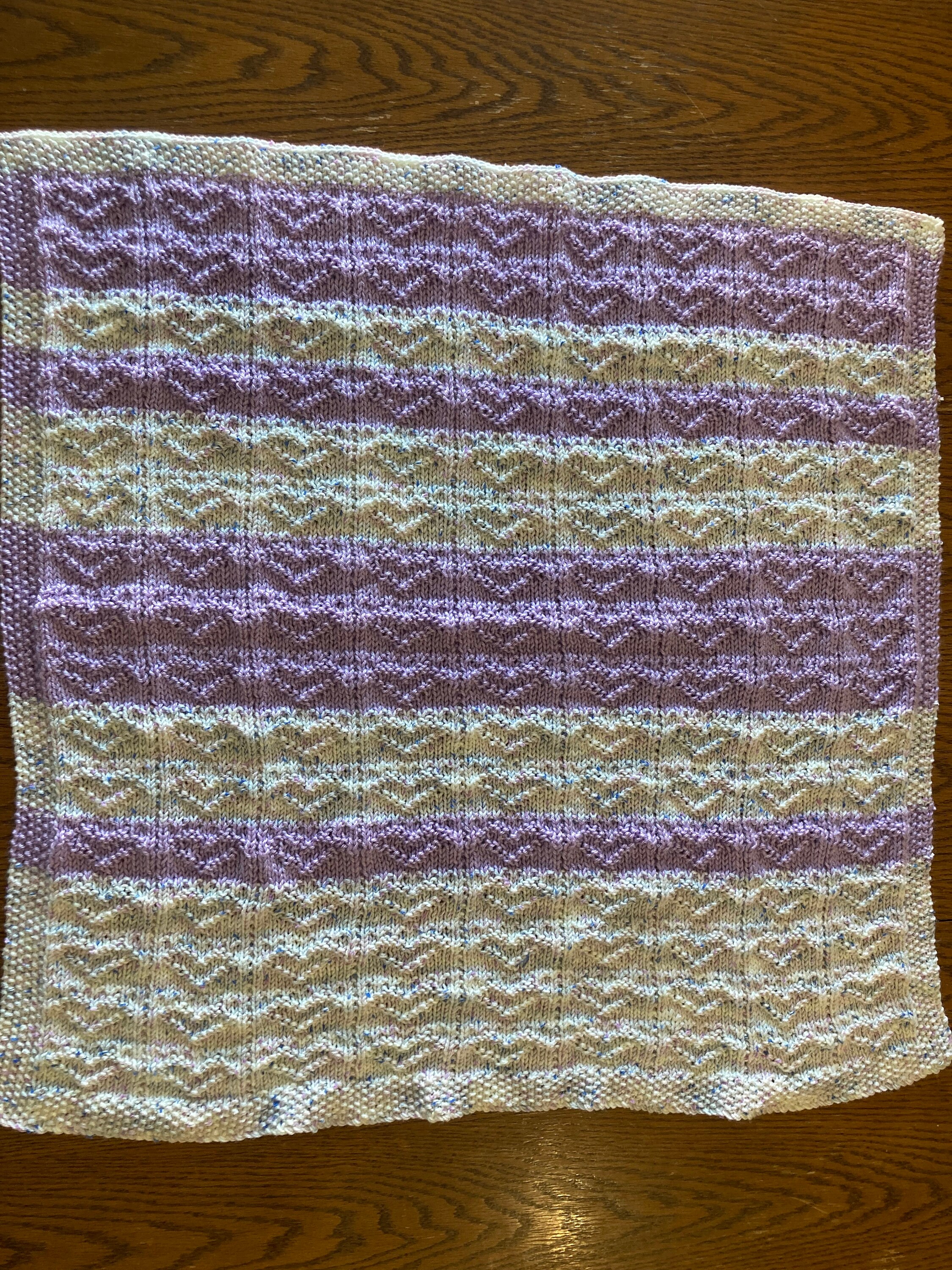 Heart Square Baby Blanket Knitting Pattern - Etsy