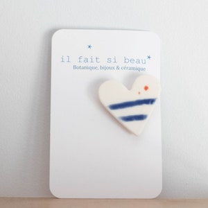 Sailor shirt - Heart - heart brooch