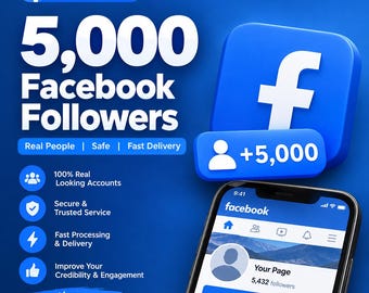 5000 seguidores / Crecimiento de la página de Facebook / Audiencia mundial
