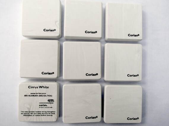 Items Similar To 9 Cirrus White Corian Sample Blocks For Crafts On