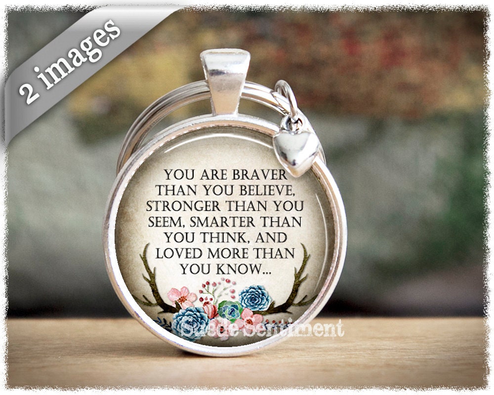 Udobuy Stainless Steel Pendant Always Remember You are Braver Than You Believe Inspirational Letters Engraved Charm Necklace 