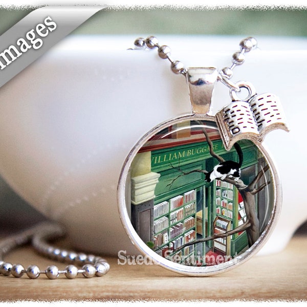 Book Necklace • Book Jewelry • Gift for Book Lover • Reader Necklace • Literary Gifts • Animal Lover Necklace • Librarian Gift