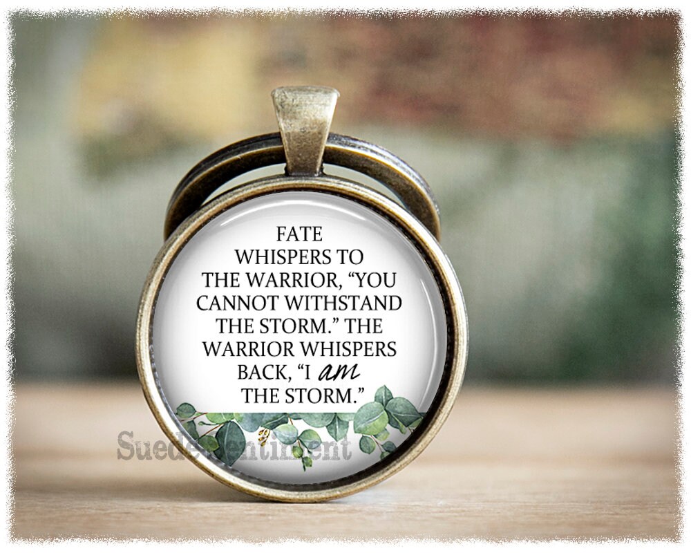 I Am the Storm Warrior Quote Storm Quote Necklace 