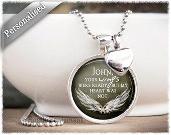 Personalized Memorial Urn Necklace: Ashes Keepsake Jewelry