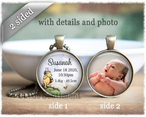 Personalised Baby Birth Charm Necklace | Gifts for new mums, Personalized  baby, Baby footprints
