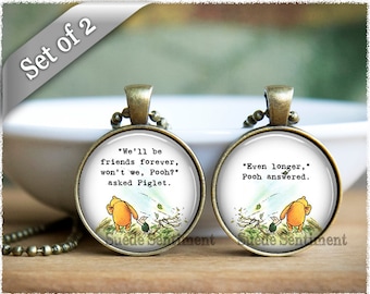 Winnie the Pooh Friend Necklace Set • Friendship Jewelry