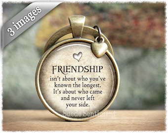 Friendship Quote Keychain • Long Distance Bestie Gift