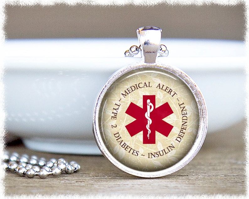 Diabetes Necklace Type 1 Diabetes Medical Alert Jewelry Etsy
