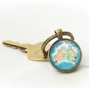 Best Friend Going Away Gifts Personalised Map Keychain Friend Long Distance Friendship Keyring Sister Gift image 9