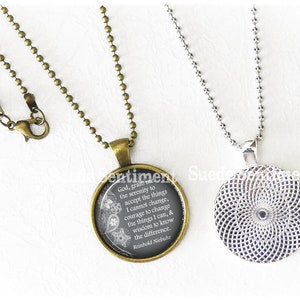 Serenity Prayer Necklace: Inspirational Recovery Gift image 5