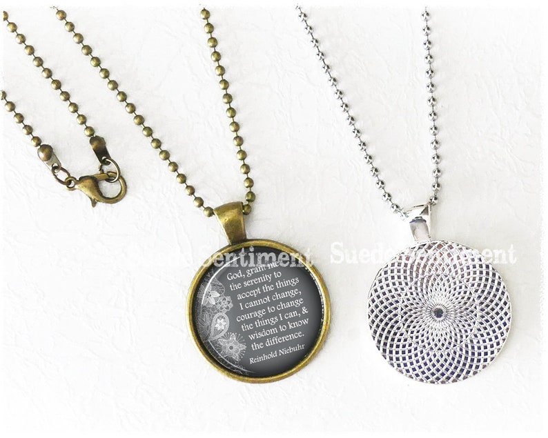 Serenity Prayer Necklace: Inspirational Recovery Gift image 5