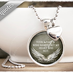 Urn Necklace: Cremation Jewelry, Memorial Pendant with Sentiment