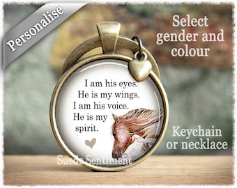 Horse Keychain: Memorial Gift for Horse Lover