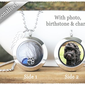 Pet Loss Necklace • Personalised Pet Cremation • Dog Loss Jewellery • Personalised Pet Urn Necklace • Cat Loss • Loss of Horse