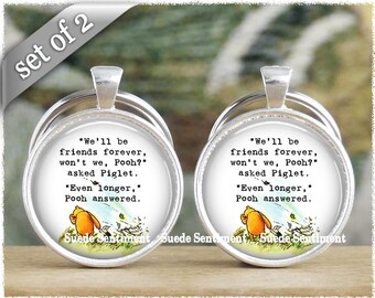 Friendship Keyrings Set: Long Distance Gift, Sister Keychain