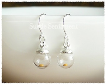 Mustard Seed Earrings: Faith Jewelry, Sterling Silver Hooks