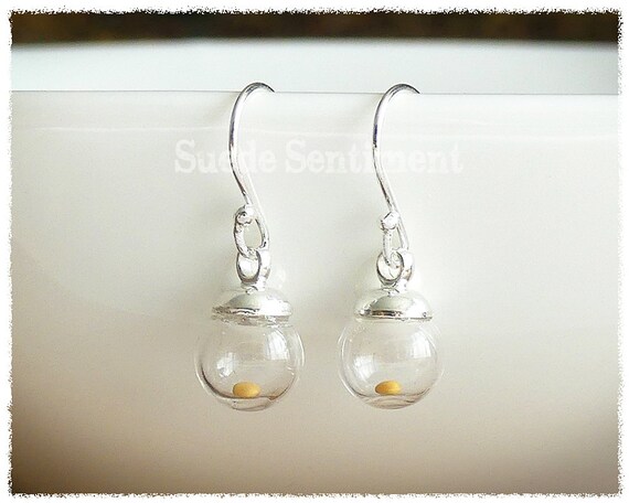Mustard Seed Earrings: Faith Jewelry, Sterling Silver Hooks
