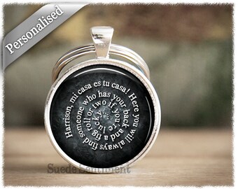 Personalized Message Keychain • Unique Anniversary Gift for Him