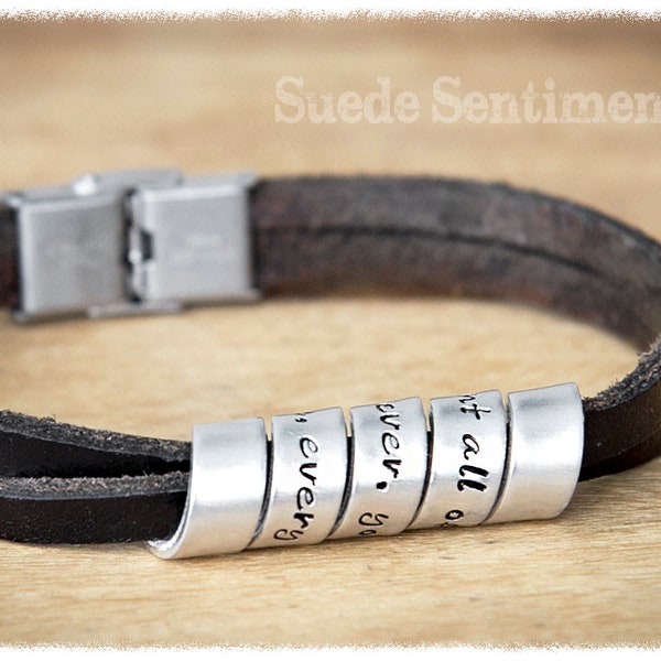 Mens Personalised Bracelet • Anniversary Gift Boyfriend • Unique Mens Gifts • Mens 21st Birthday • Mens Anniversary