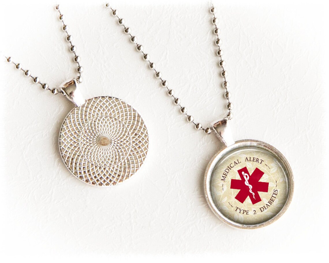 Diabetes Necklace Type 1 Diabetes Medical Alert Jewelry Etsy