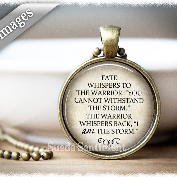 I Am The Storm • Warrior Quote • Storm Quote Necklace • Inspirational Jewelry • Faith Necklace • Recovery • Mental Health
